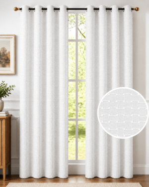 Juego De Cortinas Con Argollas Metalicas Set 2 Piezas