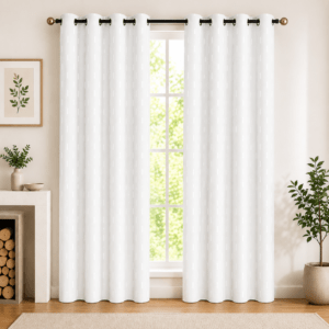 Juego De Cortinas Con Argollas Metalicas Set 2 Piezas