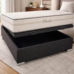 Sommier Ortopedico Petalos Baul 2 Plazas 140x190x56 Pillow Eurotop