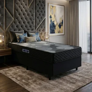 Colchon Espuma Nube 1 Plaza Altadensidad Semiortopedico 78x188x12 Negro