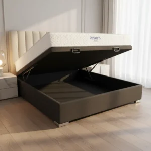 Sommier Baul Aura Plaza Y Media Resorte Bonell 120x190x57 Carbono