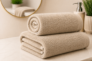 Juego De Toallas Rostro Y Cuerpo 500gr Algodon Cotton Flor