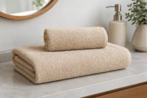 Juego De Toallas Rostro Y Cuerpo 350gr Algodon Cotton Flor