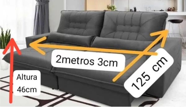Sofá Retráctil Reclinable 3 Cuerpos Magestic - Imagen 3