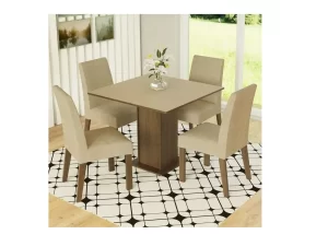 Juego de Comedor Deisa con 4 Sillas