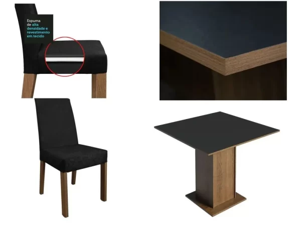 Juego de Comedor Karina con 4 Sillas - Imagen 3