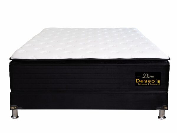 Conjunto Sommier Diosa 2 Plazas Resortes Pocket