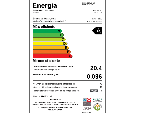Refrigerador 248 Lts C/Dispensador – Enxuta – RENX275DI-1 - Imagen 2