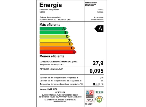 REFRIGERADOR ENXUTA FRÌO SECO 275 LTS – RENX2280IM - Imagen 3