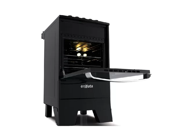 Cocina Multigas–Enxuta–Mesada en Vidrio Negro-CENXV27542NG - Imagen 2